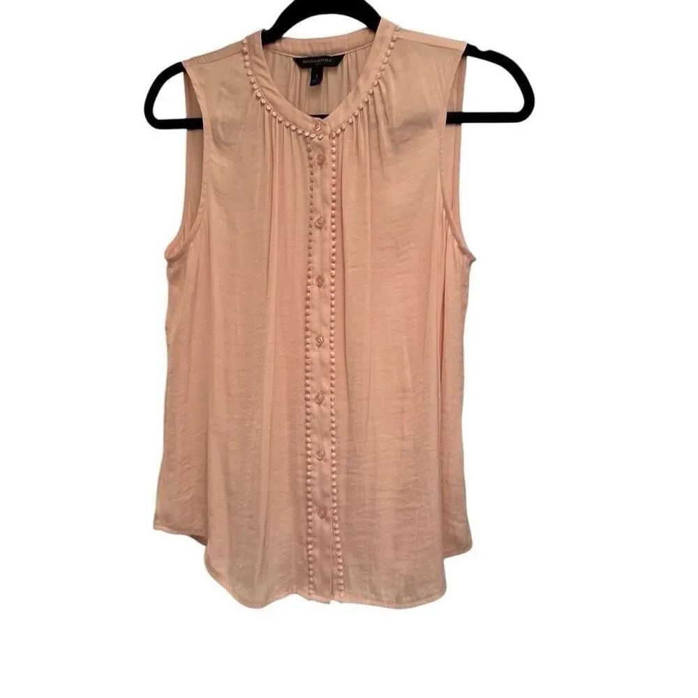 Banana Republic baby pink button up blouse- size s